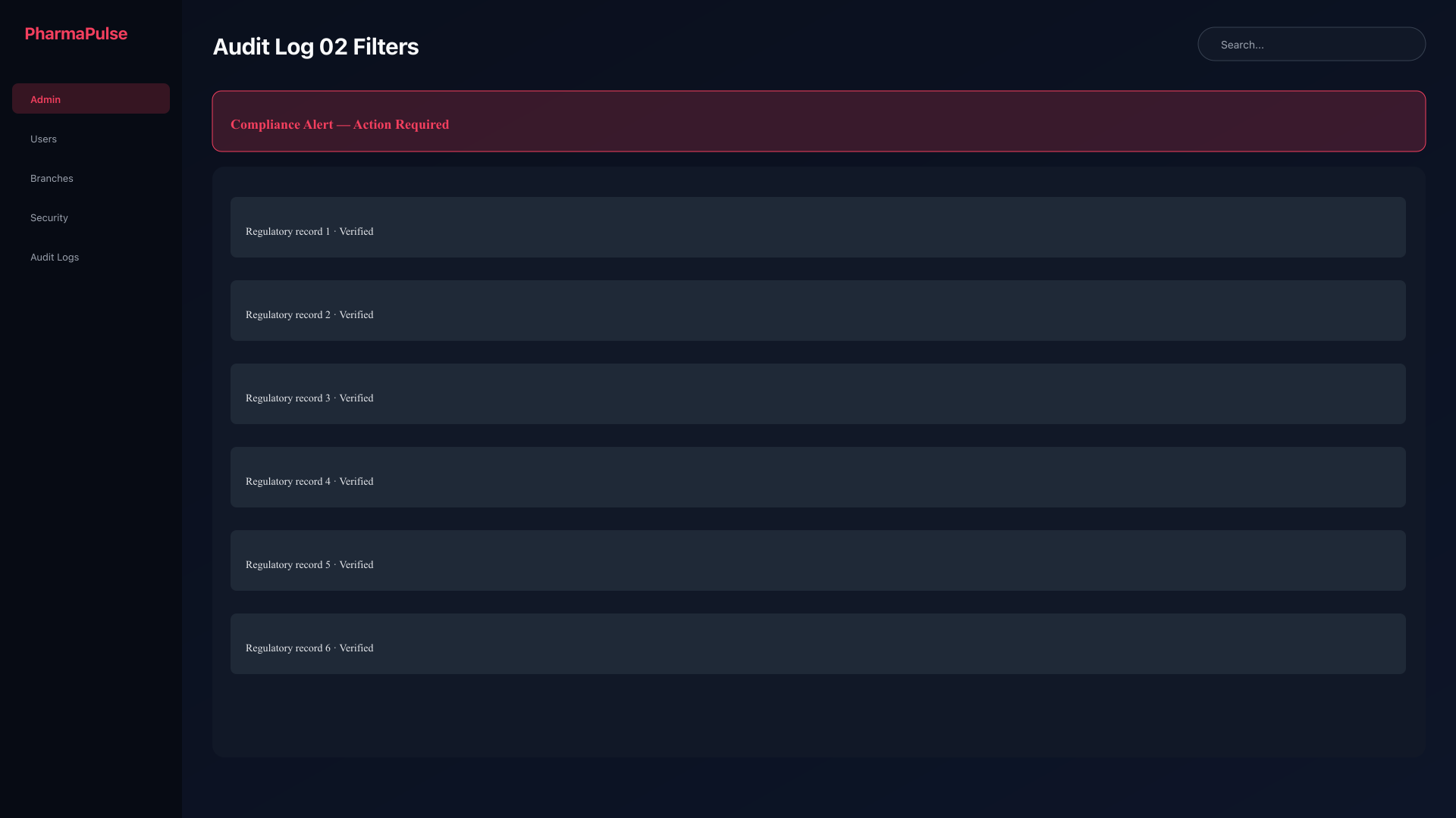 Log filtering options
