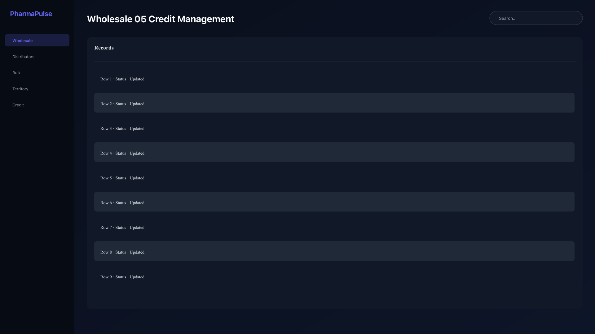 Wholesale credit management