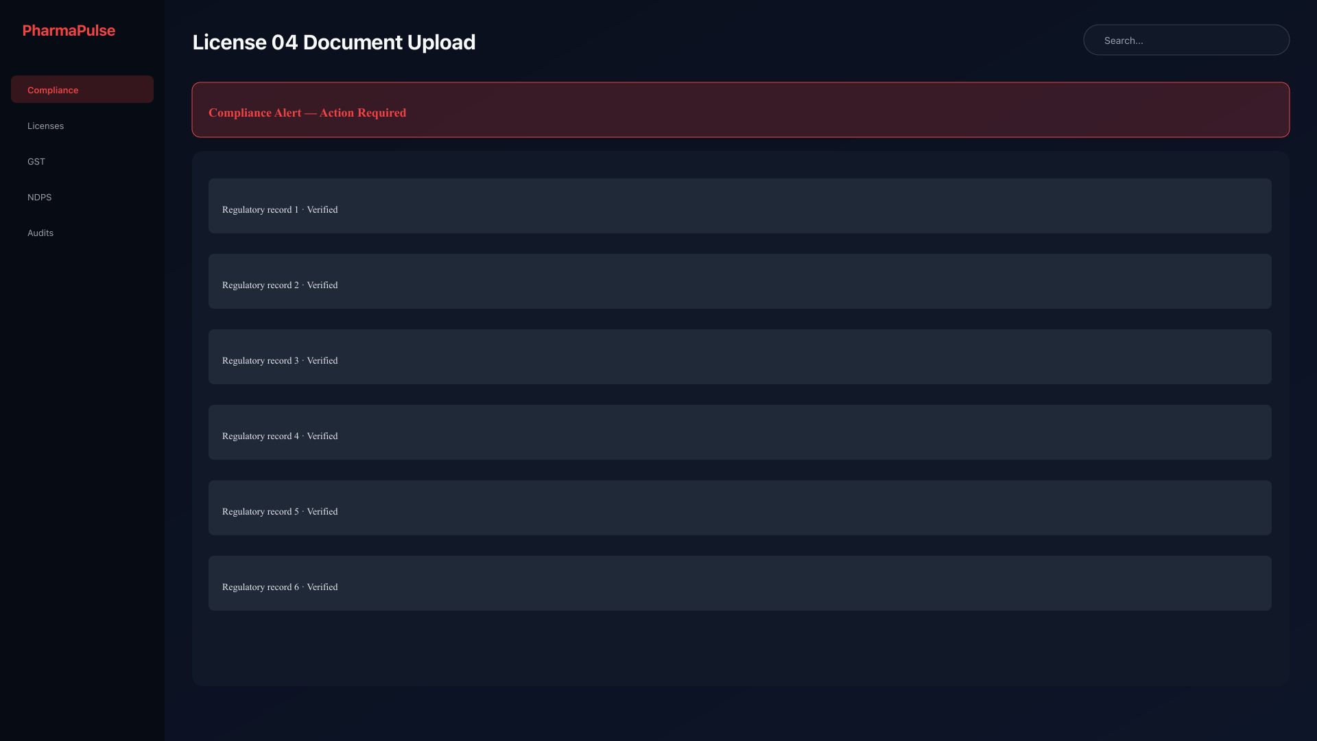 License document storage