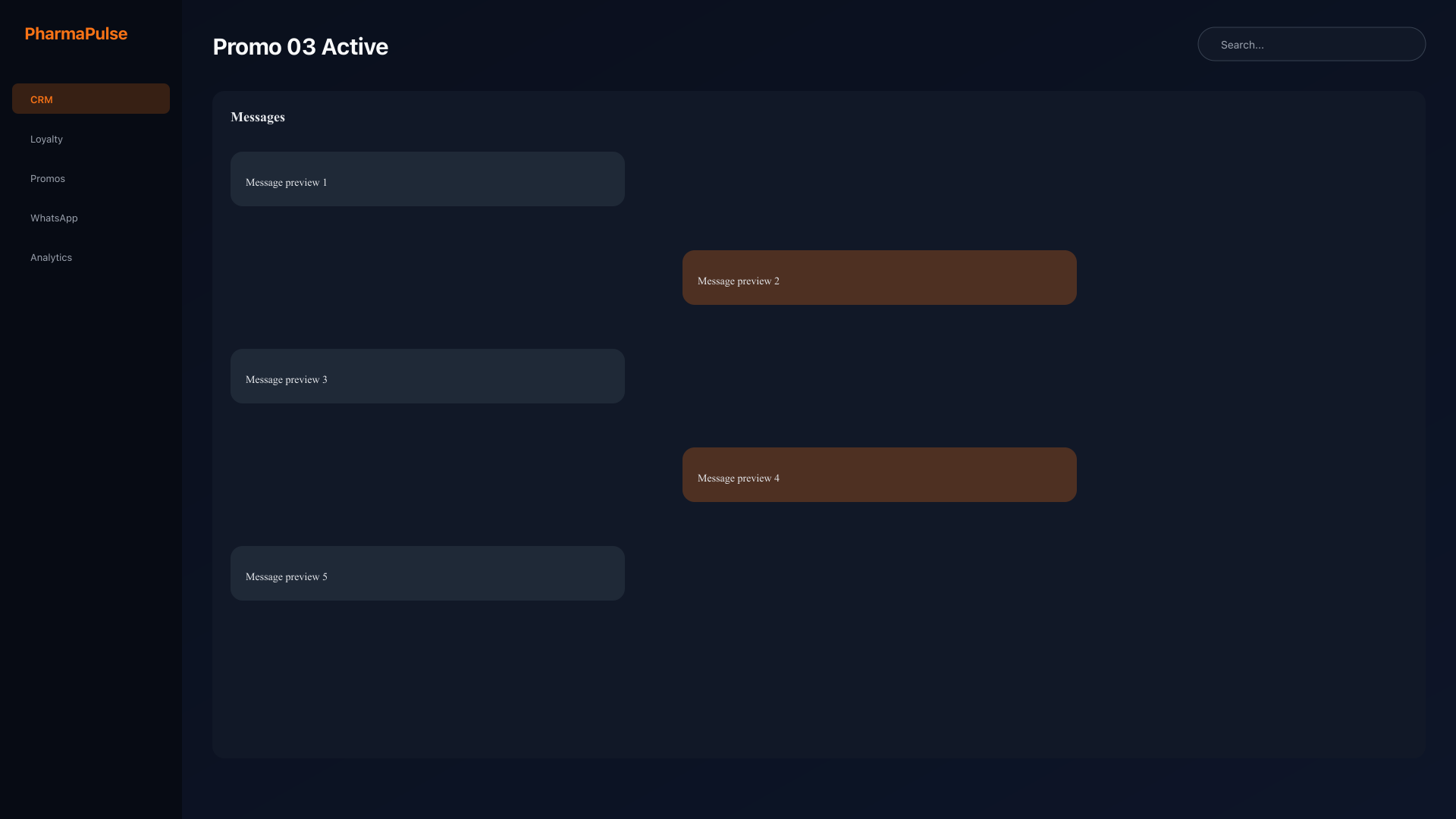 Active campaigns dashboard