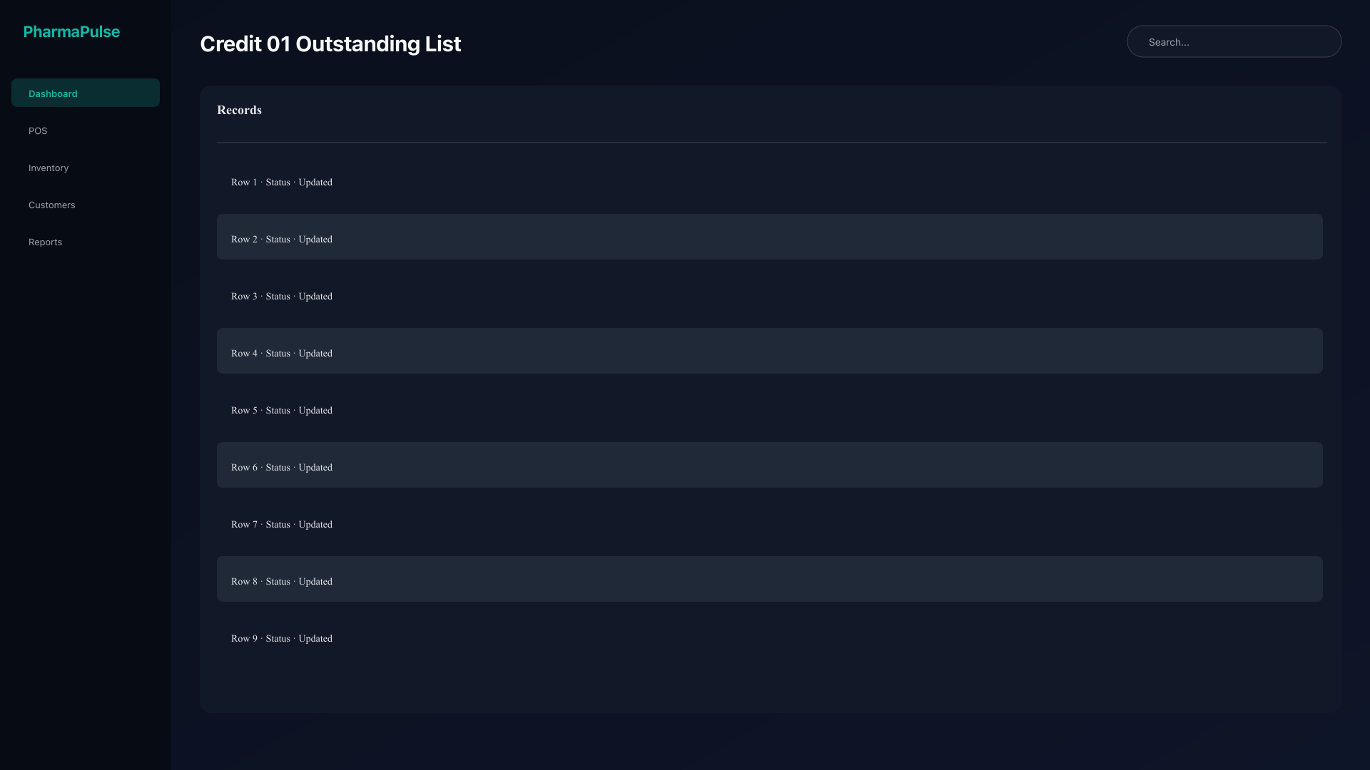 List of customers with outstanding balances