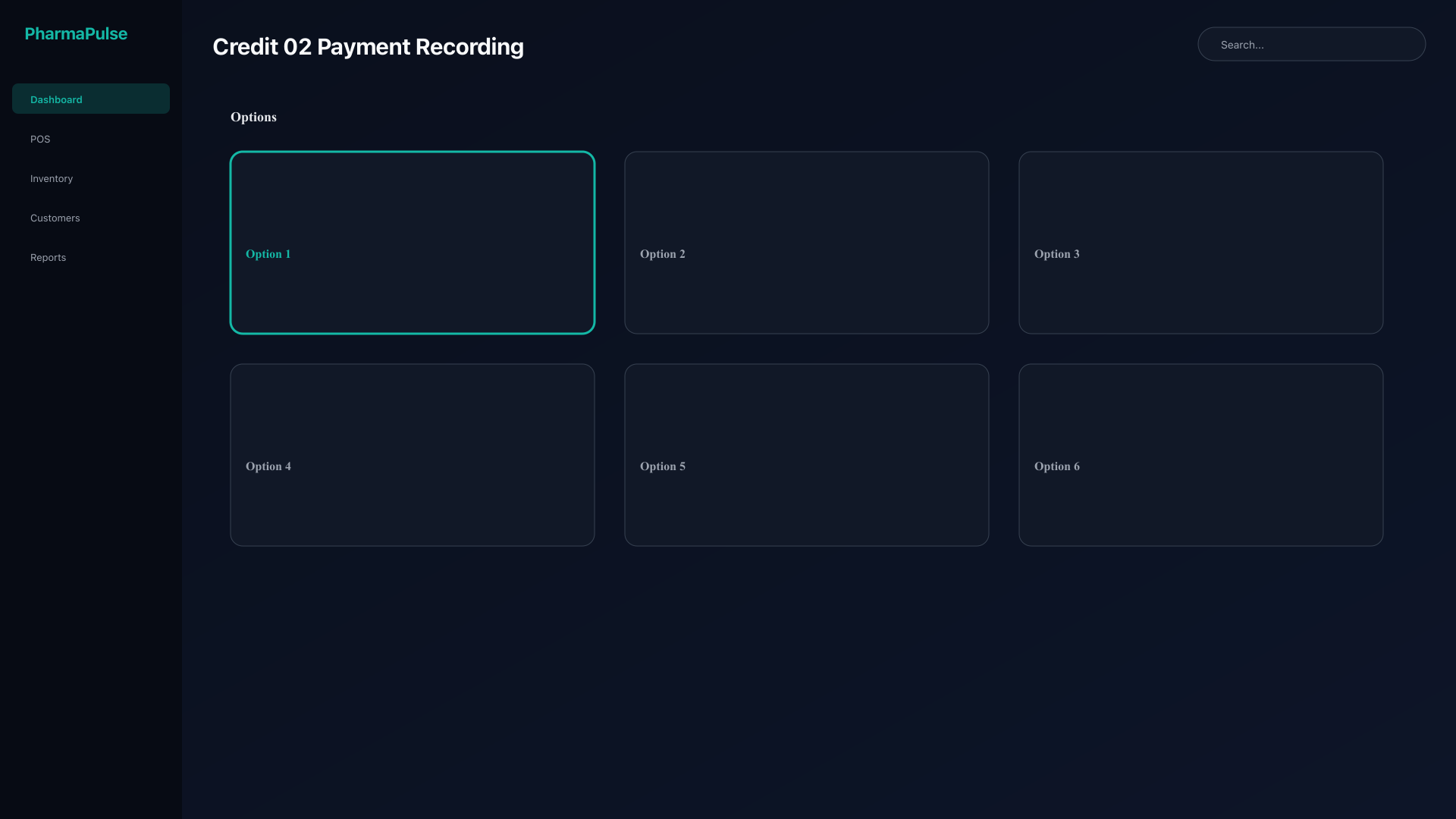 Recording a payment against credit