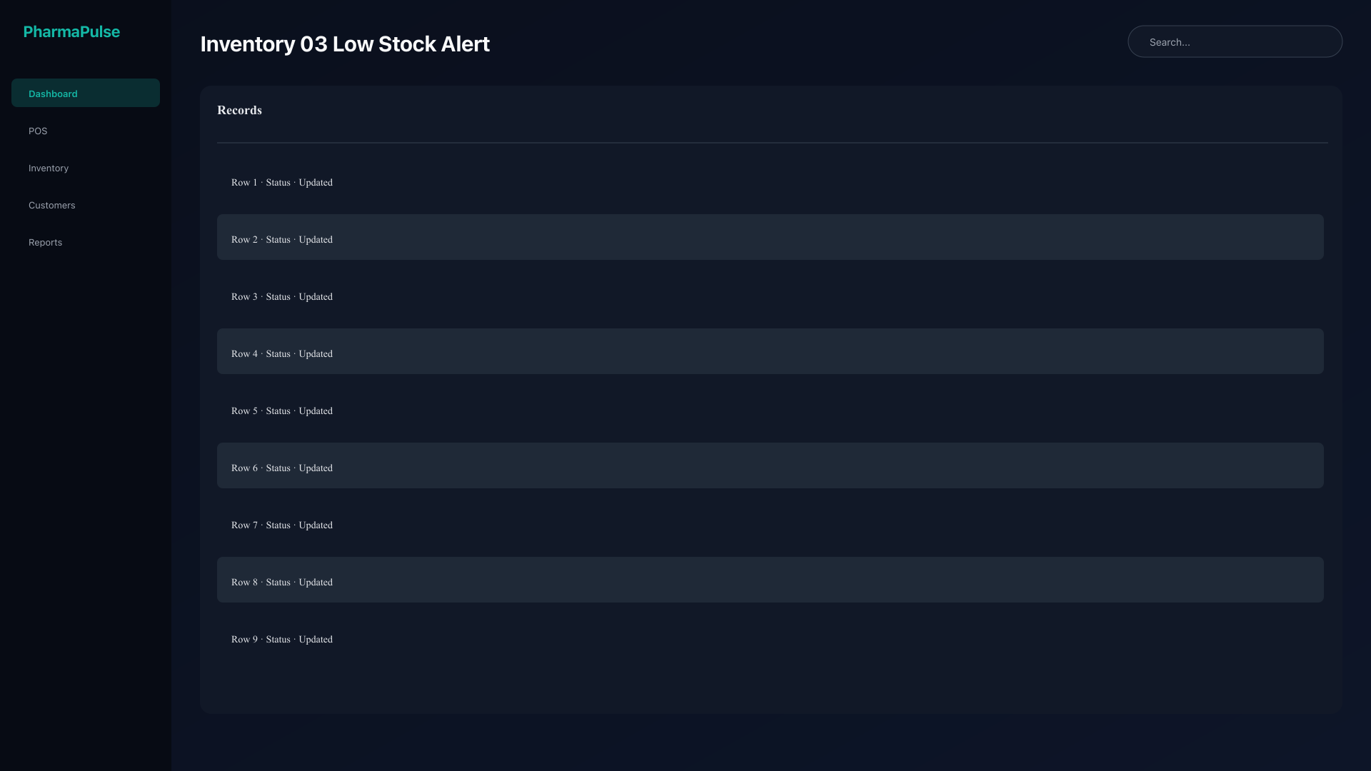Low stock warning notifications