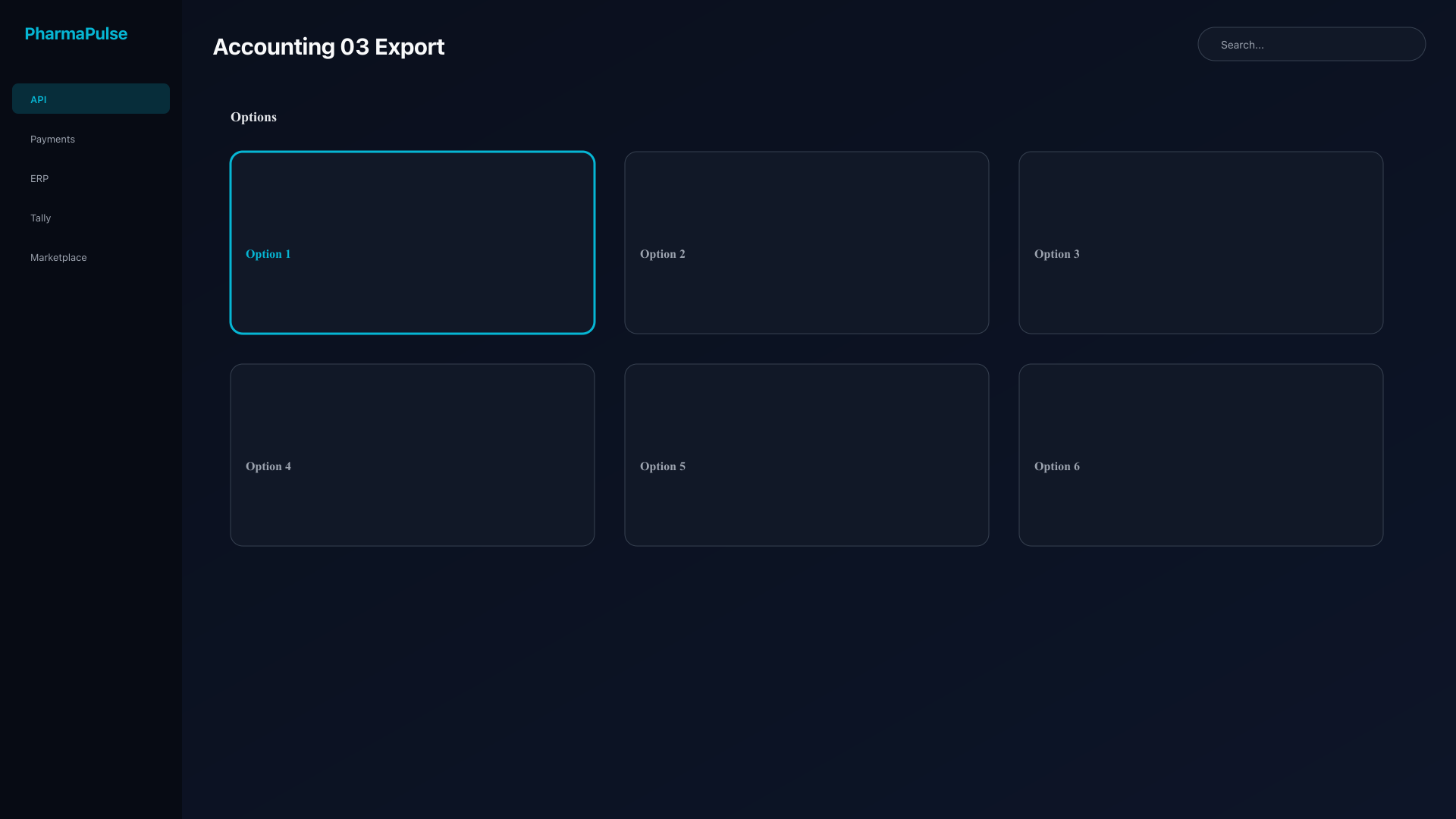 Data export interface