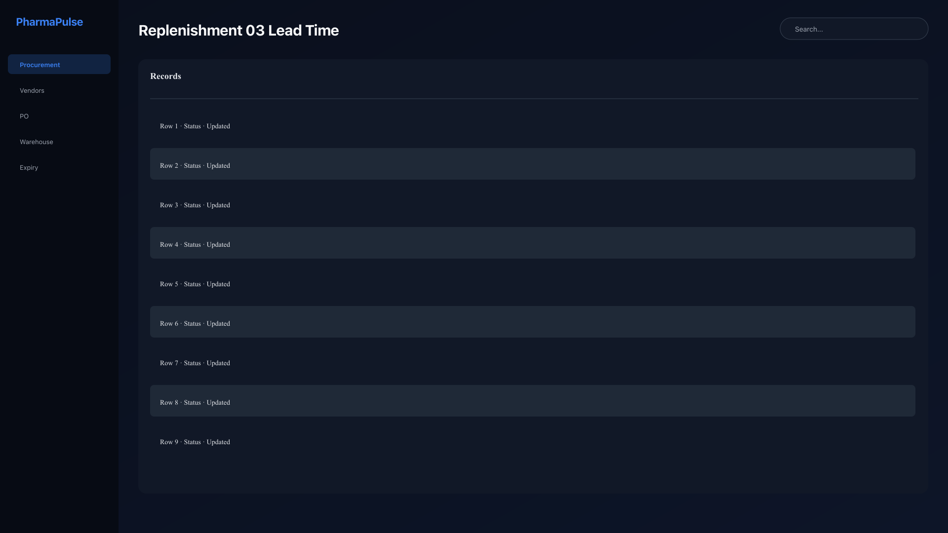 Lead time settings