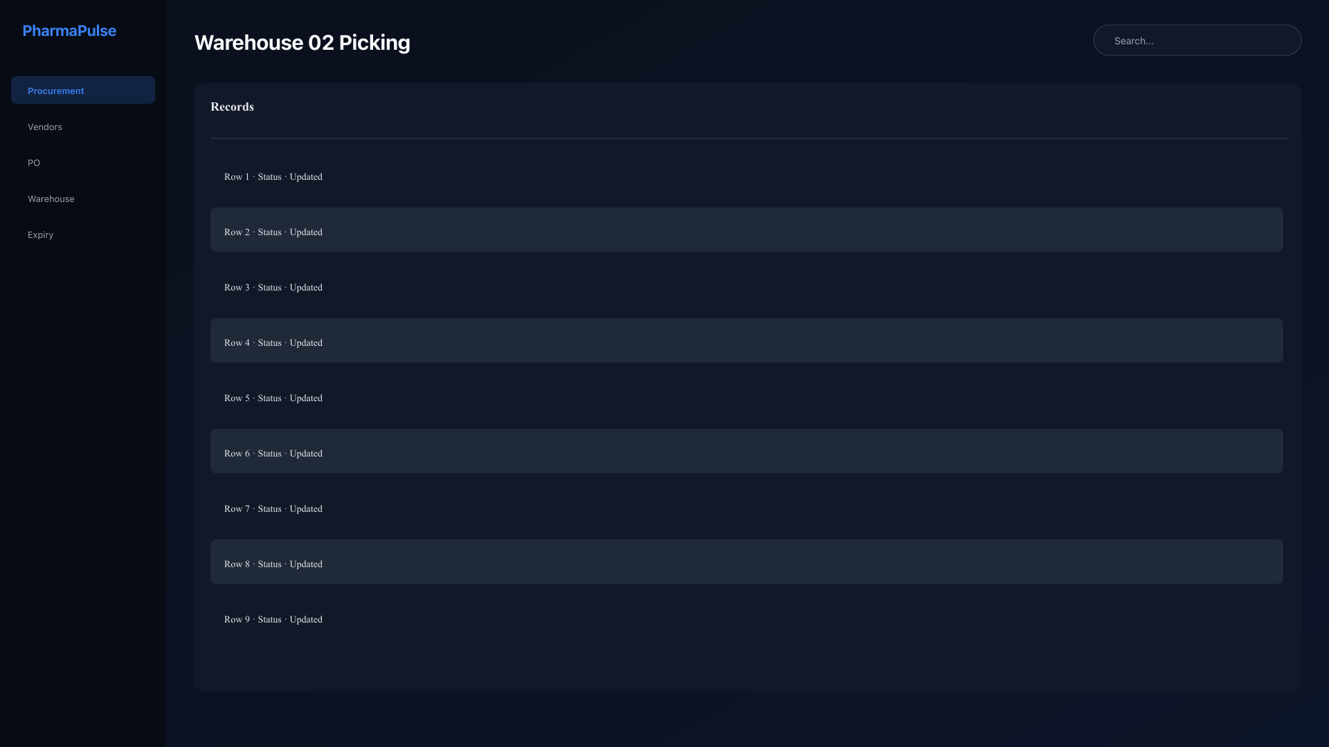 Picking list generation
