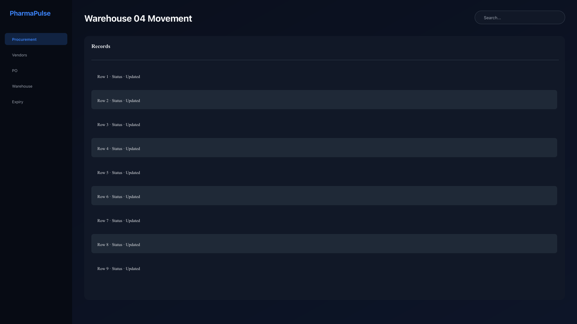 Stock movement tracking